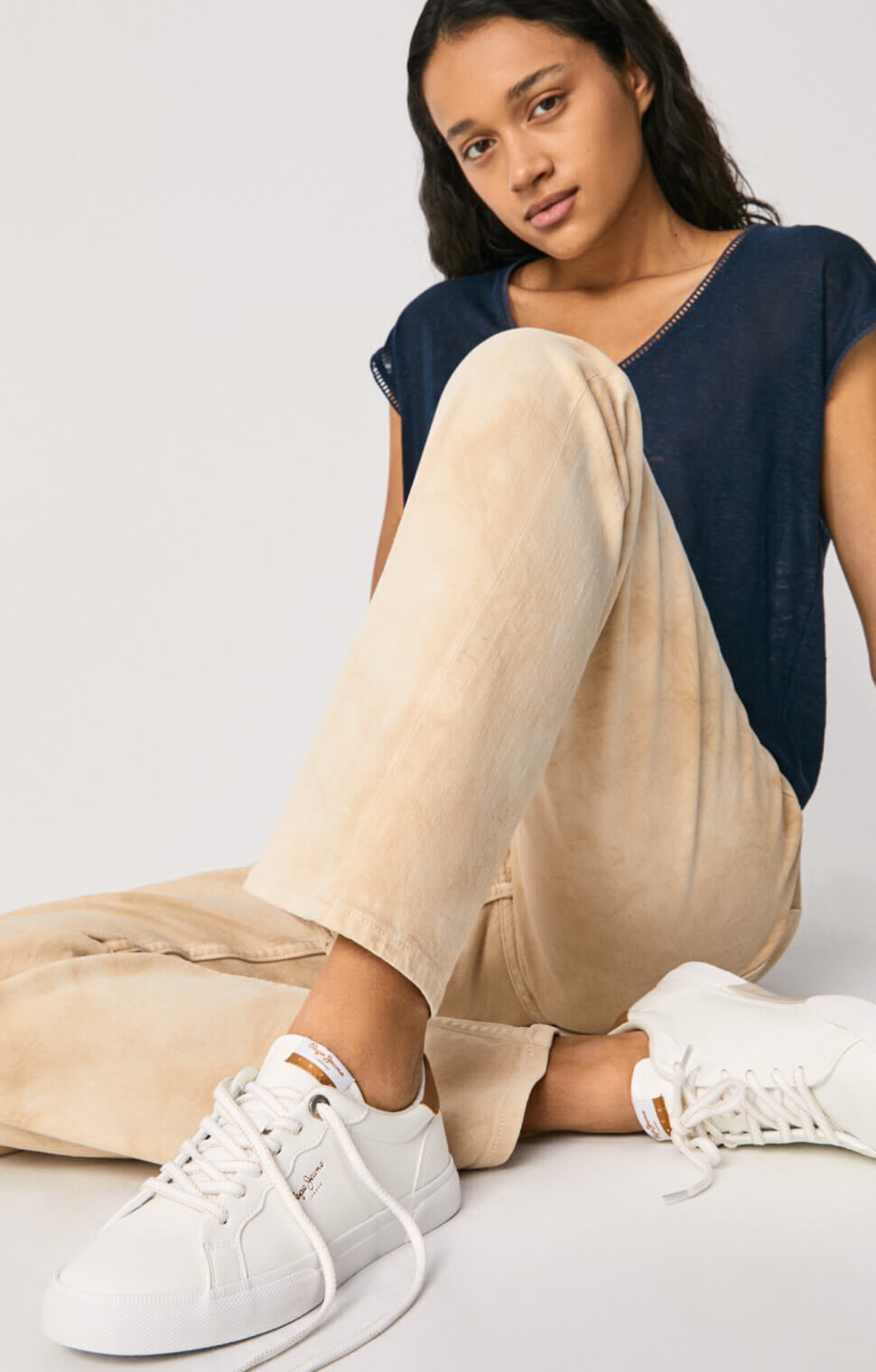 Pepe Jeans Pantalón Vaquero Encerado Pixie Black Negro Mujer