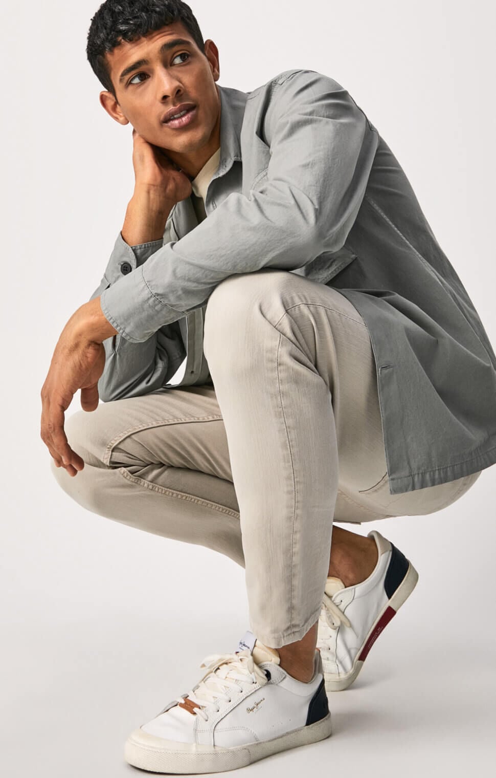 Polerón Pepe Jeans Lionel Gris - Calce Regular - Compra Ahora | Dafiti Chile