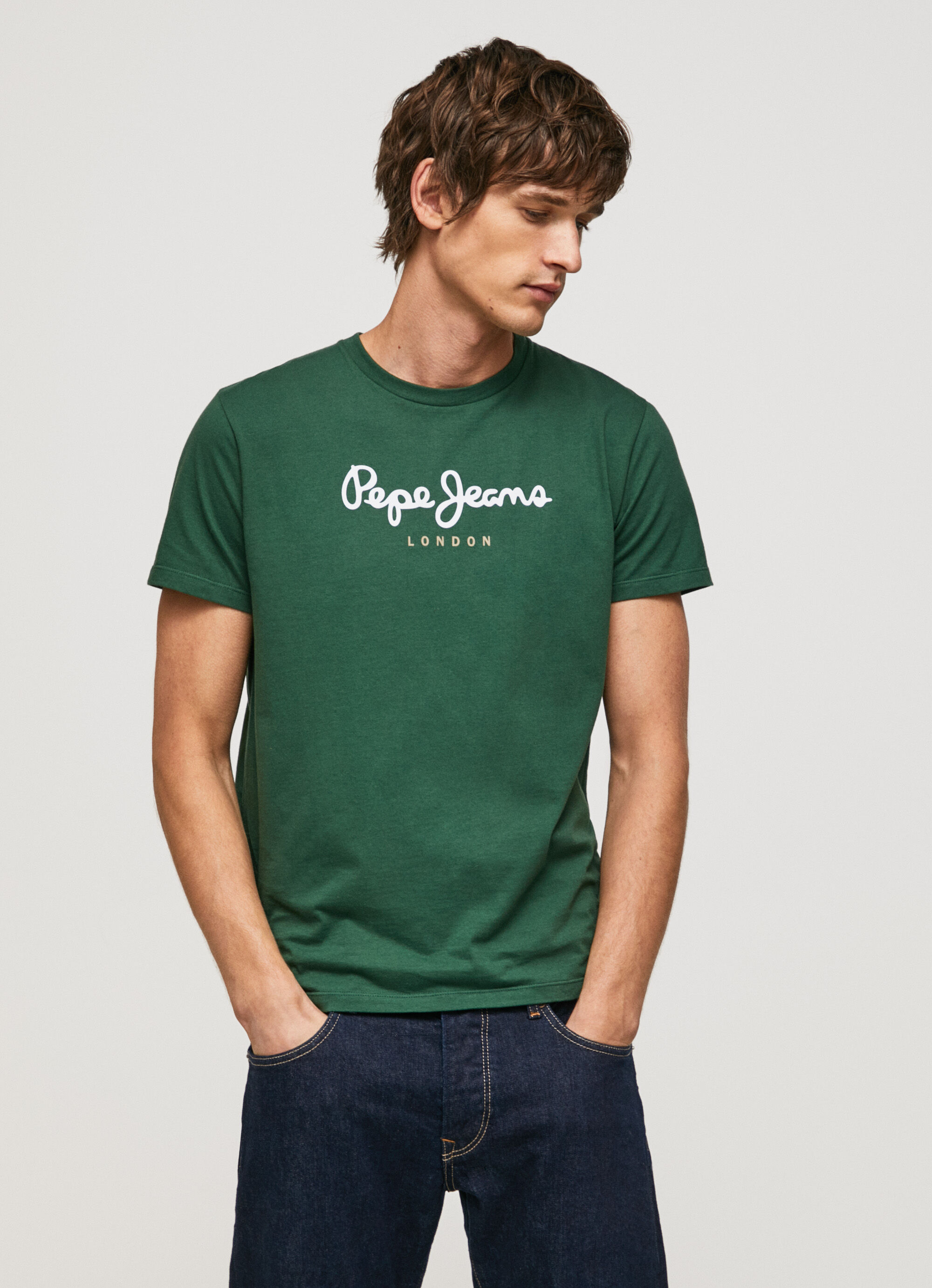 Tee-shirt PEPE JEANS 2 Homme Vêtements Pepe Jeans Homme Tee-shirts & Polos Pepe Jeans Homme Tee-shirts Pepe Jeans Homme M kaki Tee-shirts Pepe Jeans Homme 