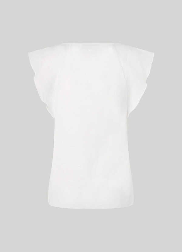 T-SHIRT WITH RUFFLES ON SLEEVES