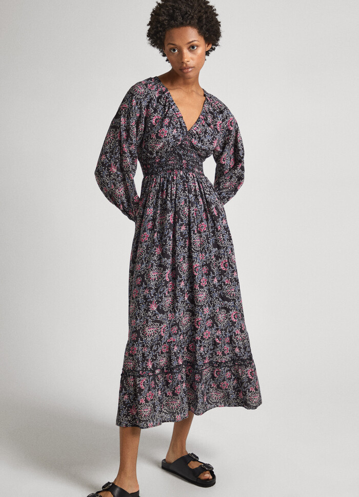 MAXI DRESS WITH FLORAL PRINT