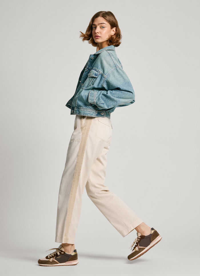 PAPER BAG TWILL TROUSERS