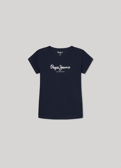 SLIM-FIT T-SHIRT WITH GLITTER LOGO