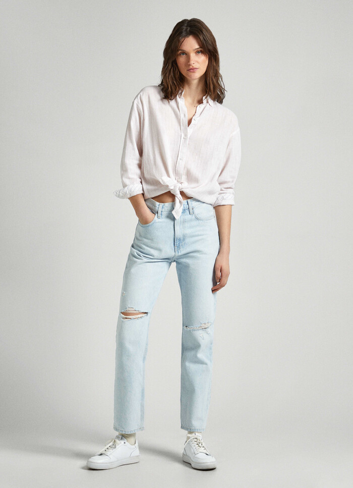 HIGH-RISE STRAIGHT FIT JEANS - CELYN
