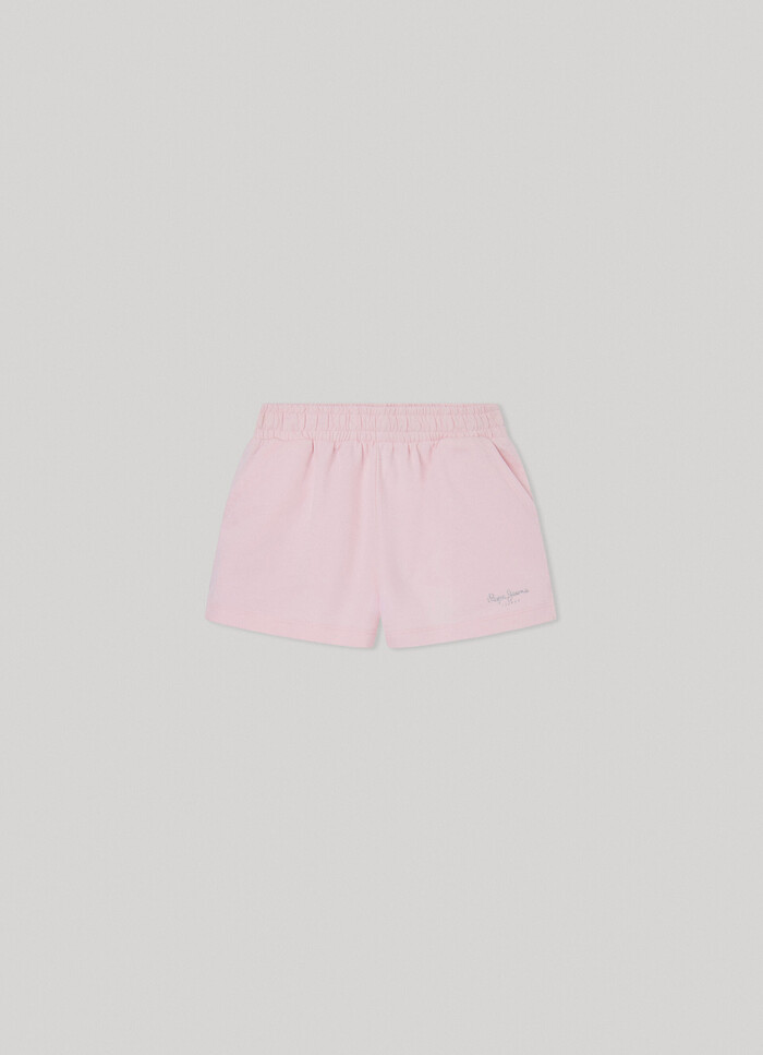 FRENCH TERRY SHORTS WITH ELASTIC WAIST