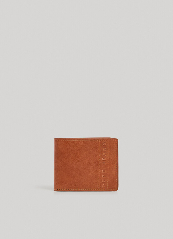 LEATHER WALLET WITH EMBOSSED LOGO