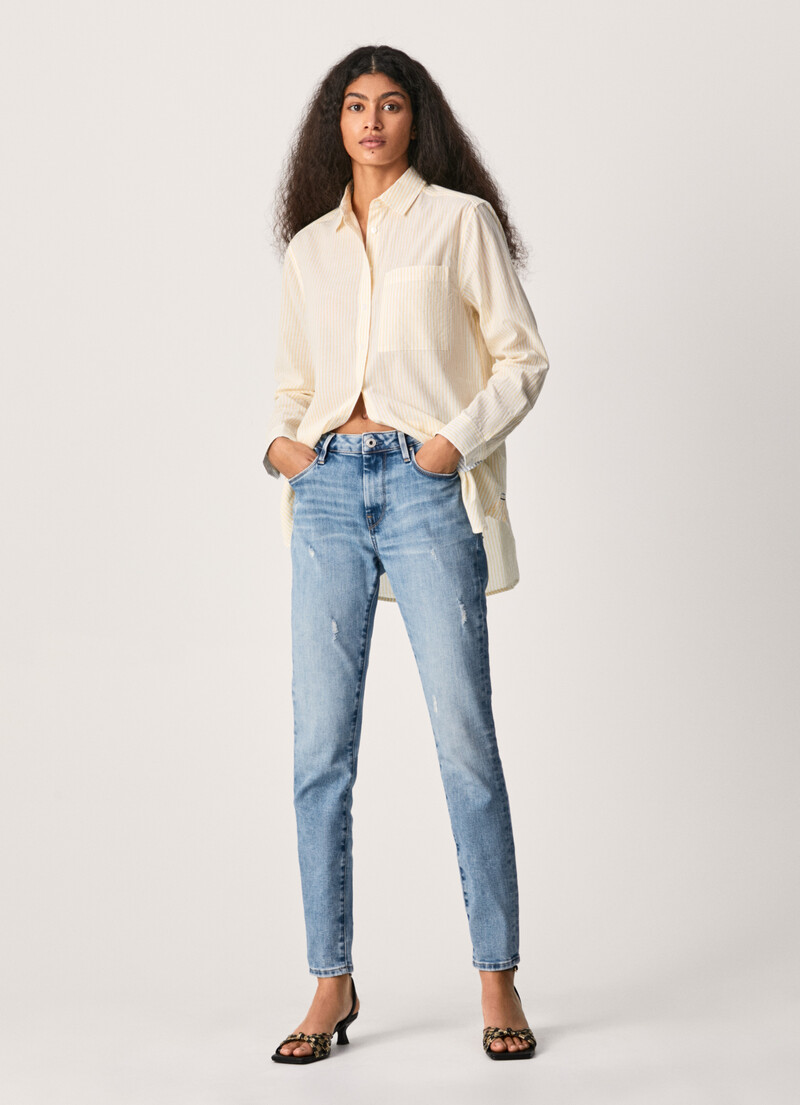 pepejeans.com | Regent Skinny Fit High Waist Jeans
