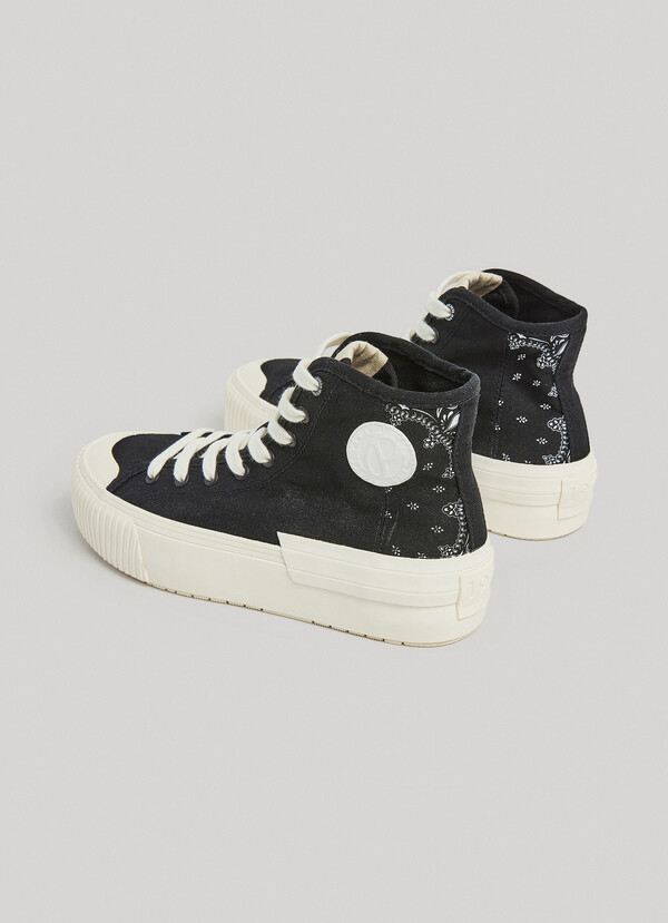 BOOT-STYLE COTTON TRAINERS