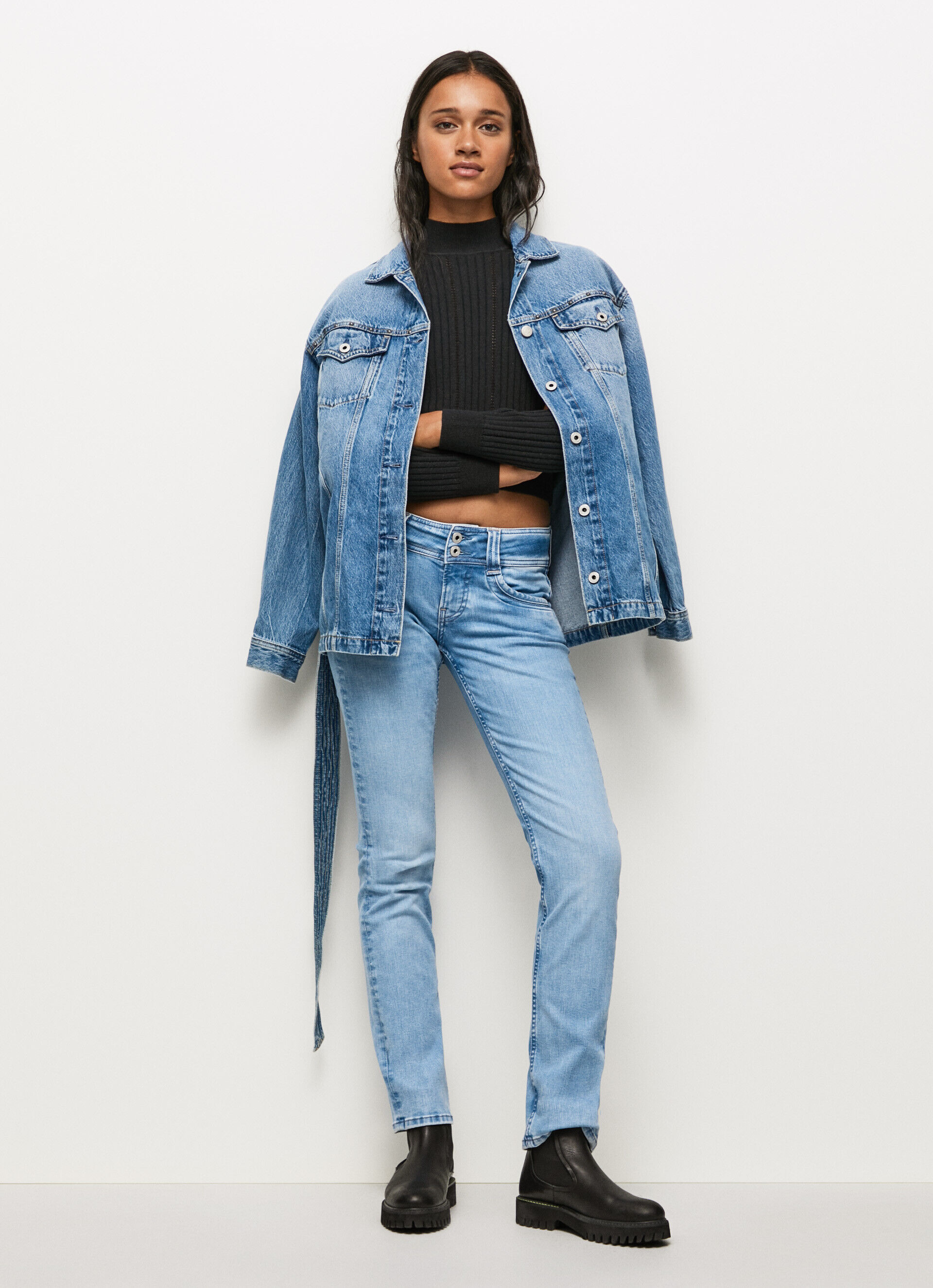 GEN STRAIGHT FIT MID WAIST JEANS | Pepe 