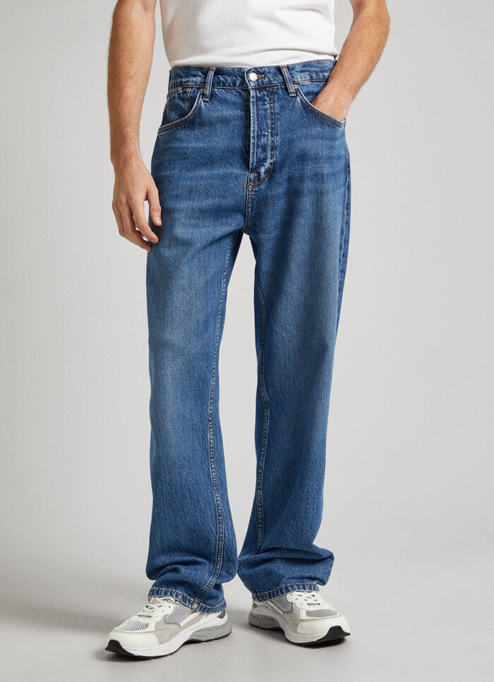 DROPPED-CROTCH LOOSE FIT JEANS