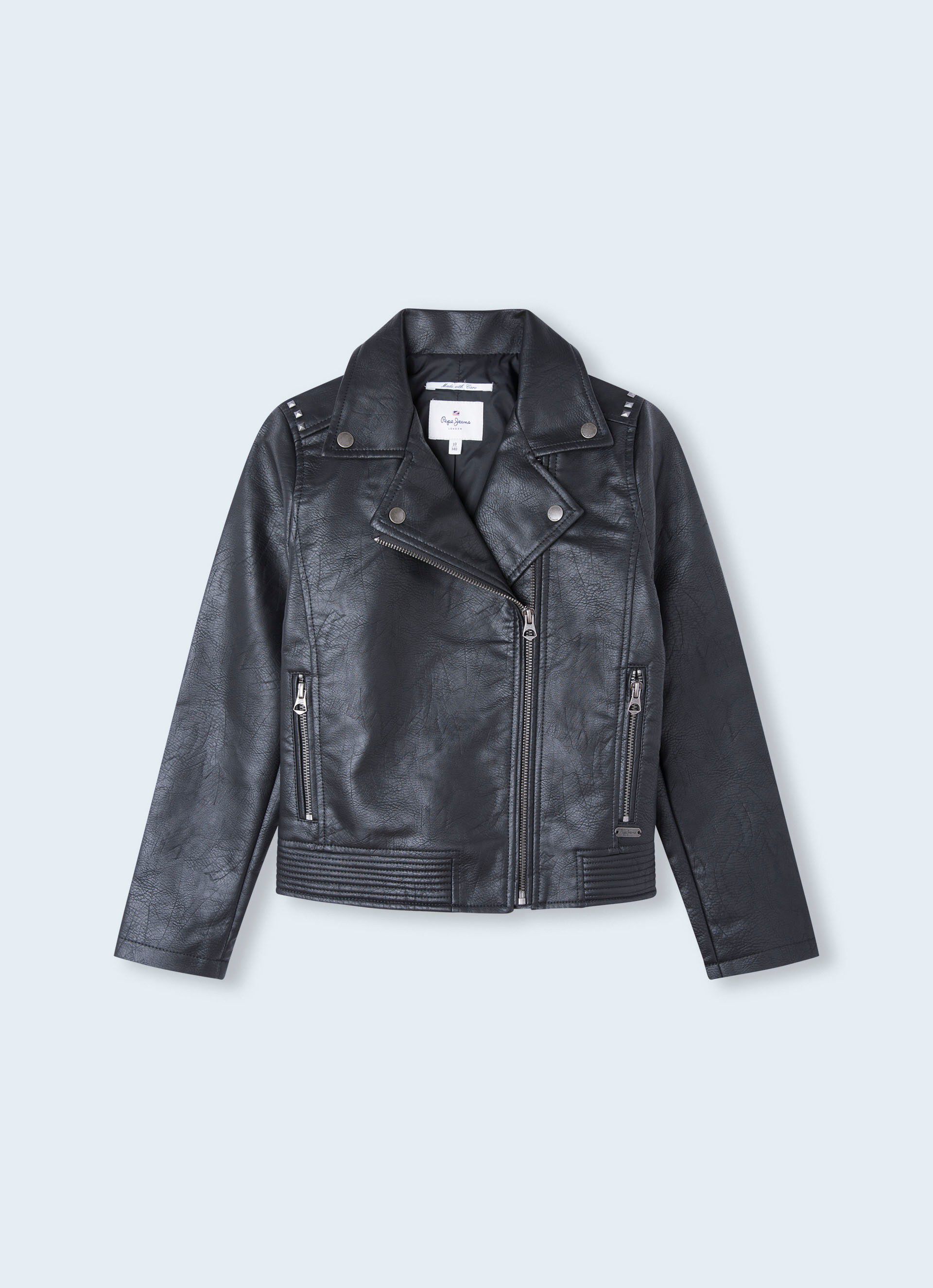 FINLEY PERFECTO ECO-LEATHER JACKET | Pepe Jeans