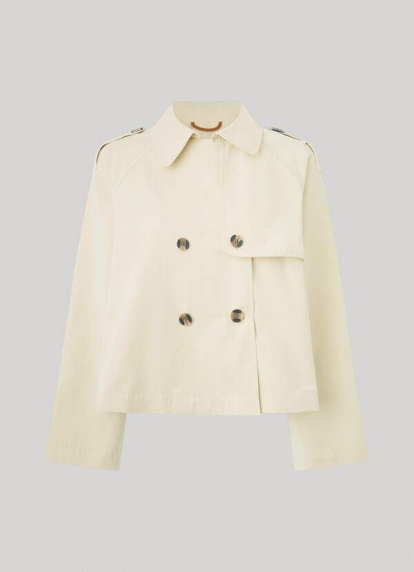 SHORT DOUBLE-BREASTED TRENCH COAT