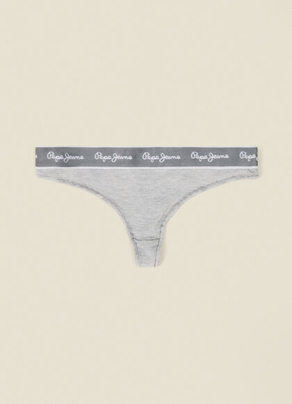 CLASSIC THONG WITH PRINTED LOGO