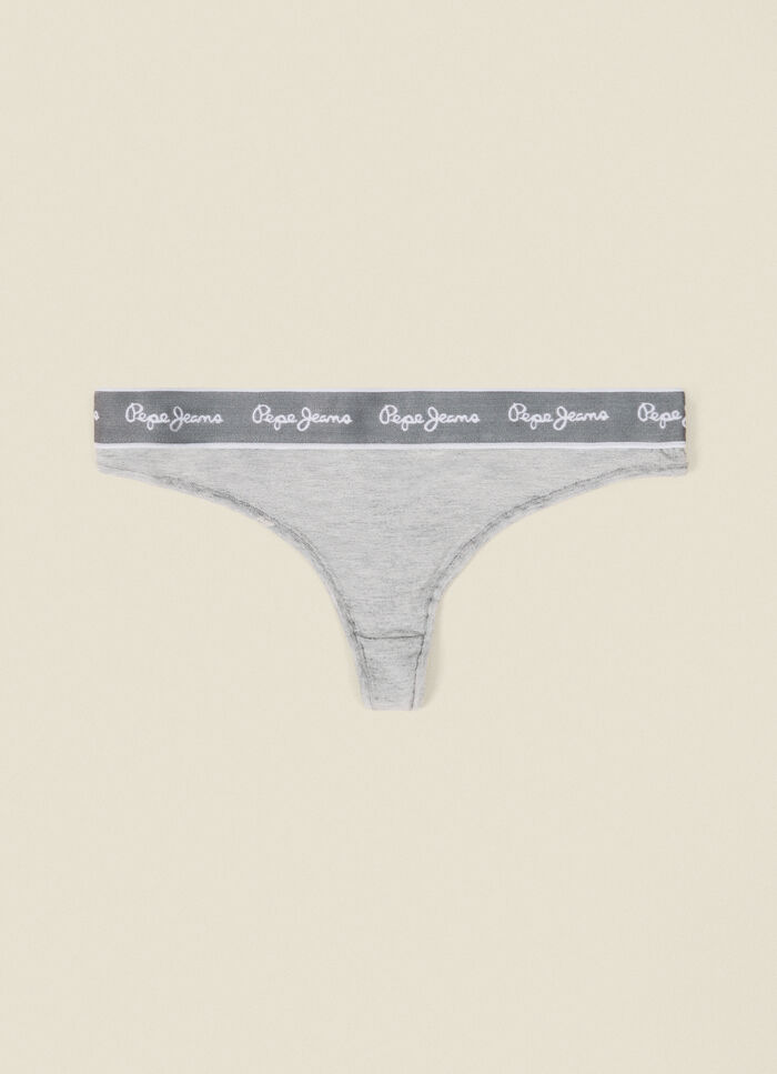 CLASSIC THONG WITH PRINTED LOGO