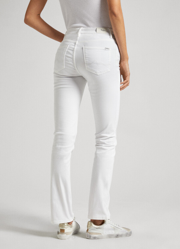 STRAIGHT FIT ELASTIC TROUSERS