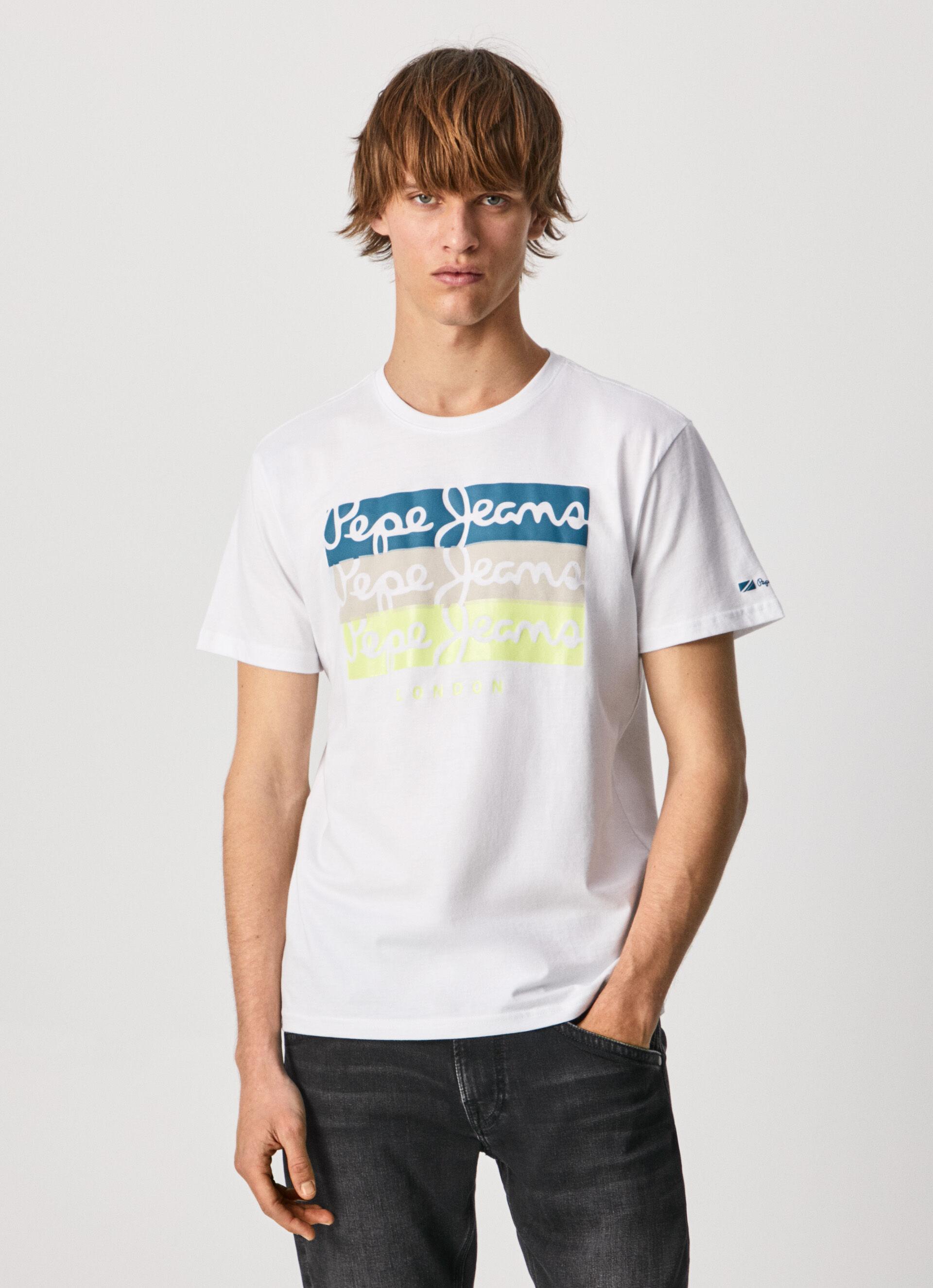 ABADEN EMBOSSED LOGO T-SHIRT | Pepe Jeans