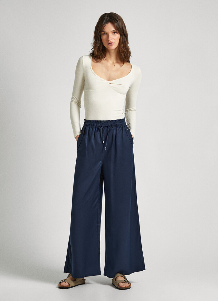 PAPER BAG PALAZZO TROUSERS