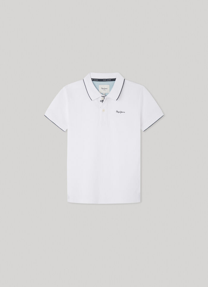 PIQUÉ POLO SHIRT WITH EMBOSSED LOGO