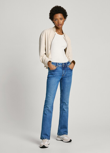 LOW-RISE FLARE FIT JEANS - NEW PIMLICO