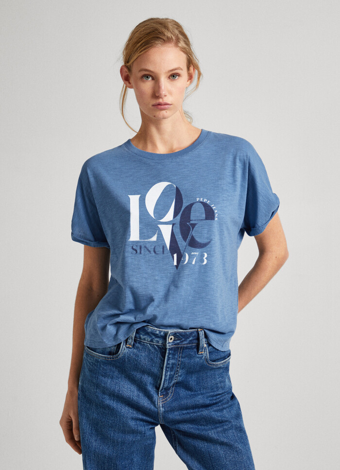 RELAXED FIT T-SHIRT WITH LOGO PRINT