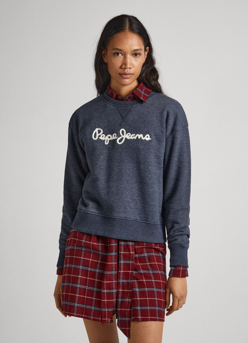 Sweatshirt With Printed Logo | Pepe Jeans