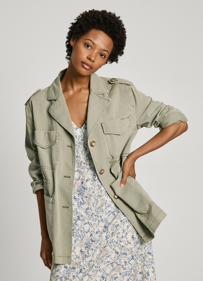 LONG BUTTON-UP JACKET