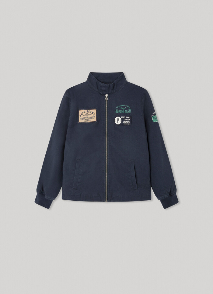 COTTON JACKET WITH PATCHES