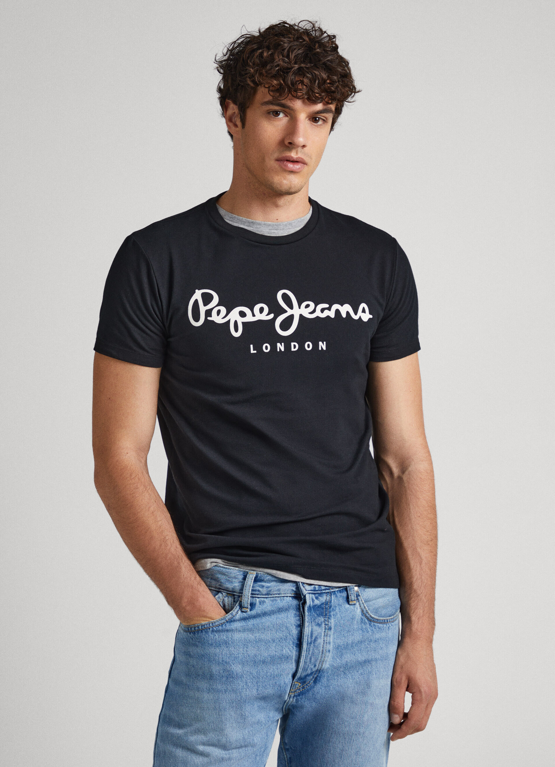 Homme Vêtements Pepe Jeans Homme Tee-shirts & Polos Pepe Jeans Homme Tee-shirts Pepe Jeans Homme Tee-shirts Pepe Jeans Homme noir M Tee-shirt PEPE JEANS 2 