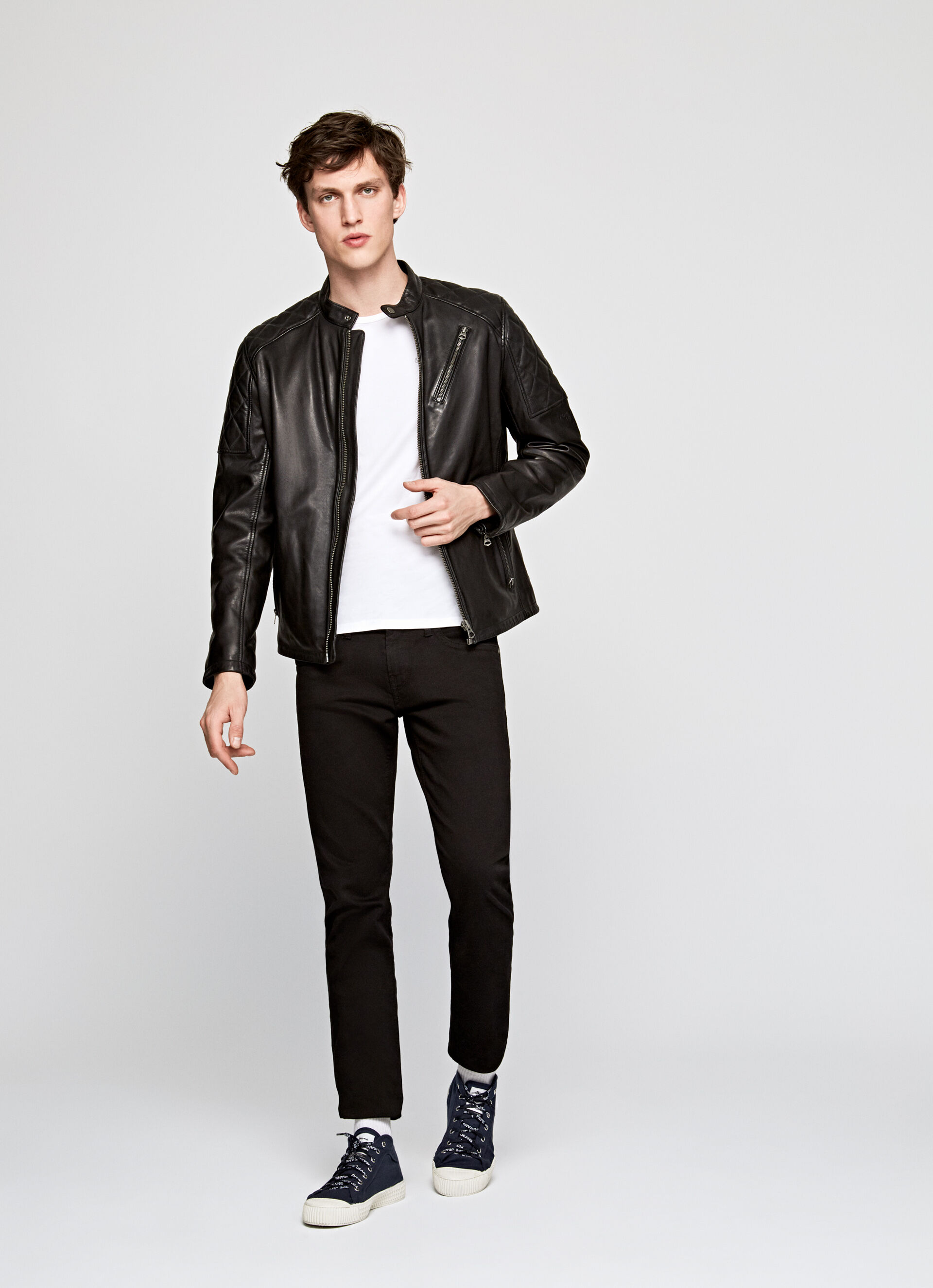 ELISEOS LEATHER BIKER JACKET | PepeJeans