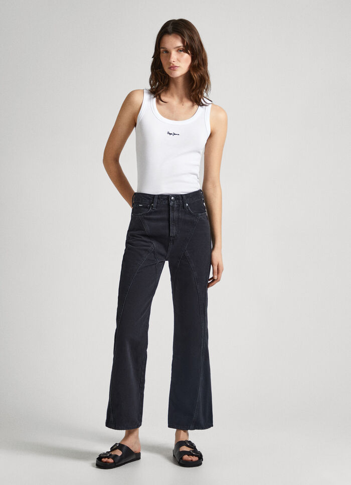 HIGH-RISE FLARE FIT JEANS