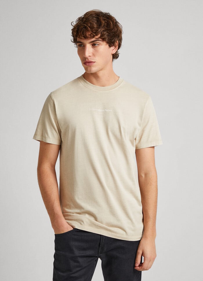 REGULAR FIT T-SHIRT WITH PRINTED LOGO