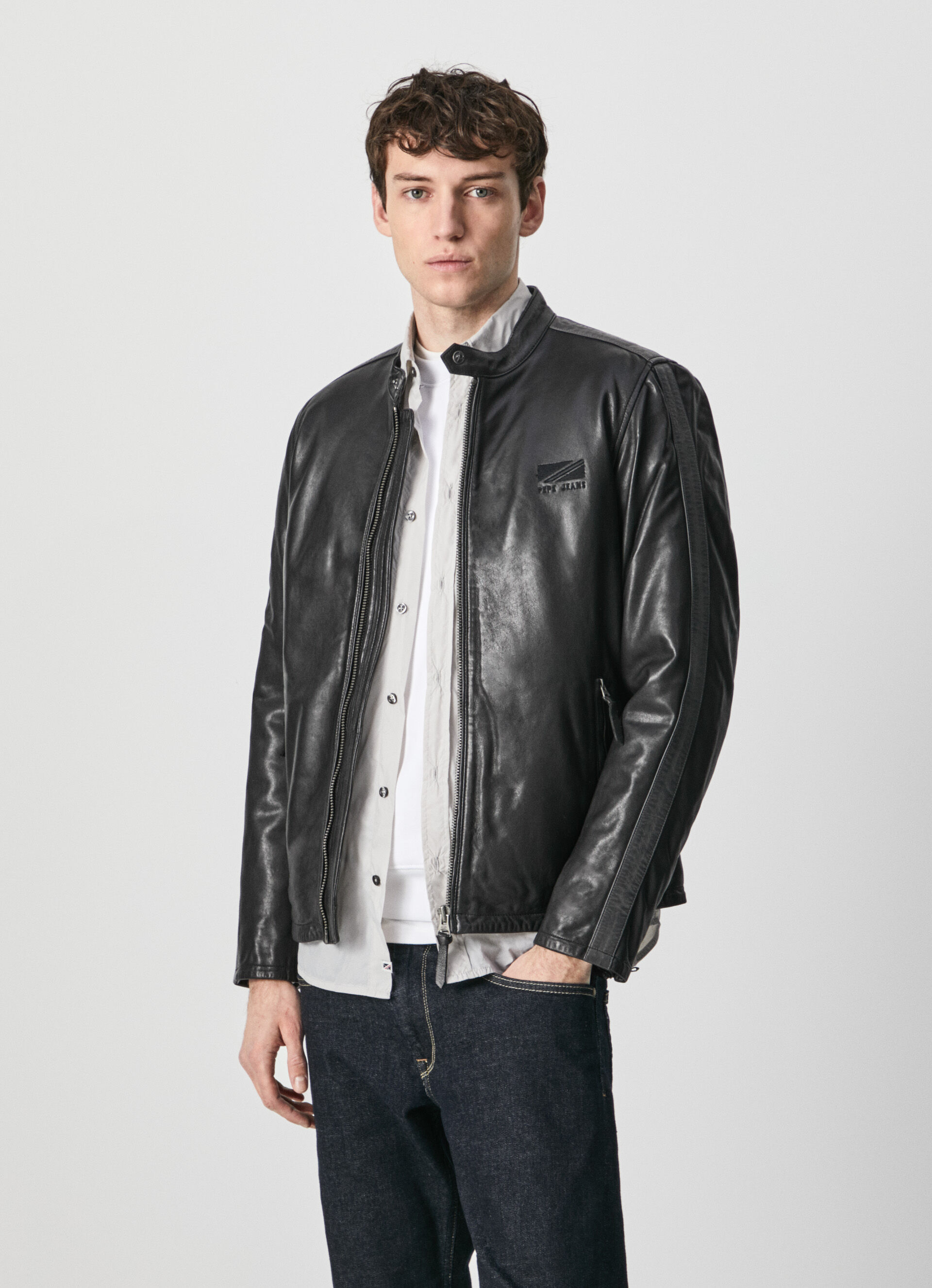 pepe jeans white jacket