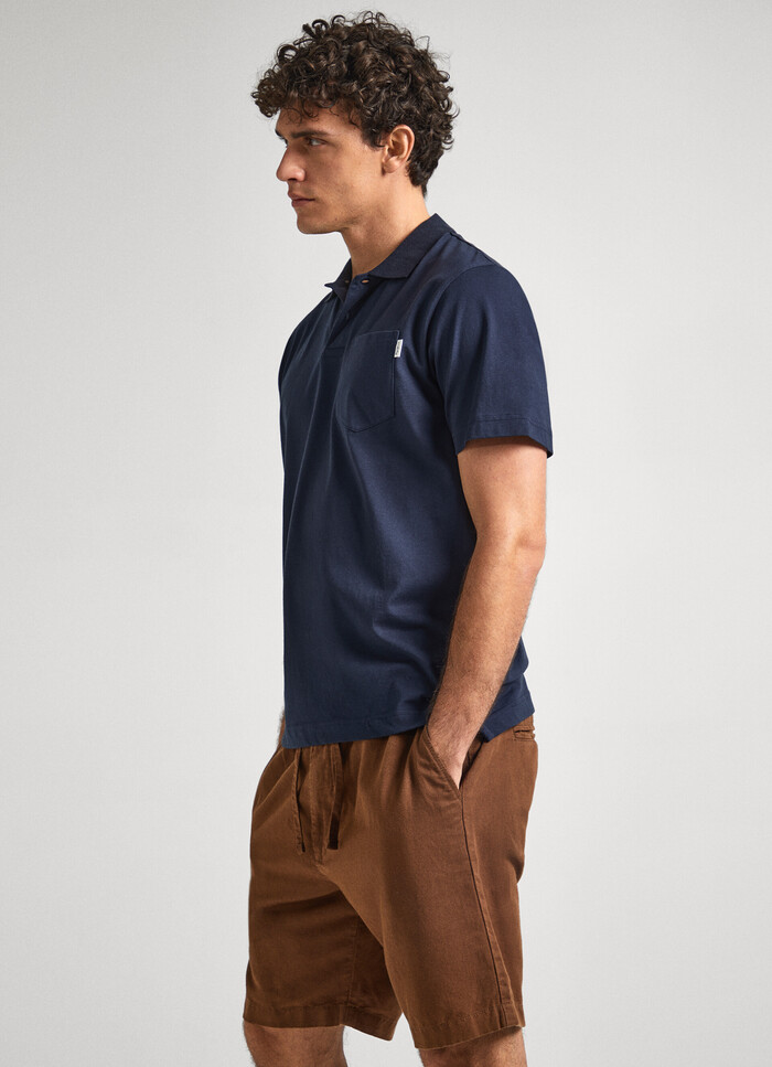 JERSEY POLO SHIRT WITH FRONT POCKET