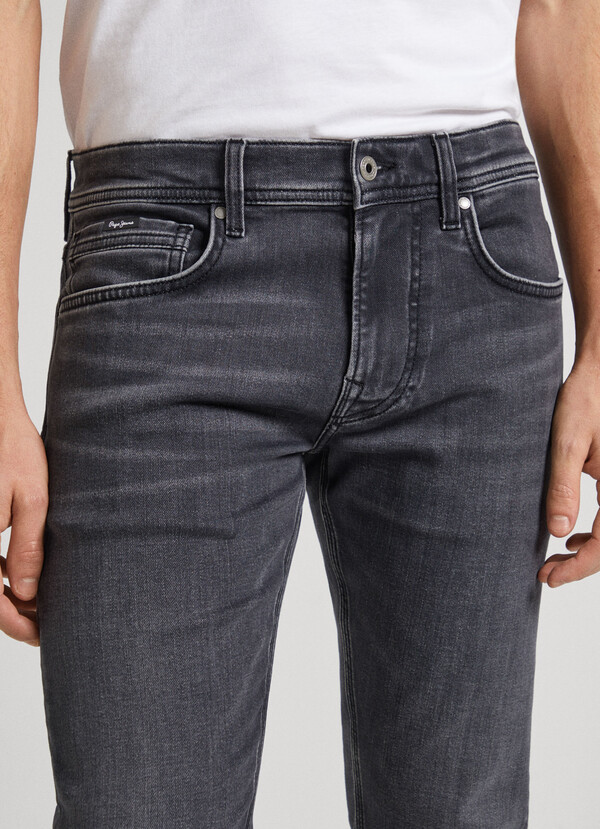 SLIM FIT MID-RISE JEANS - TRACK