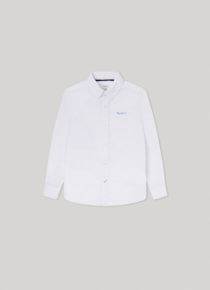 POPLIN SHIRT WITH EMBROIDERED LOGO