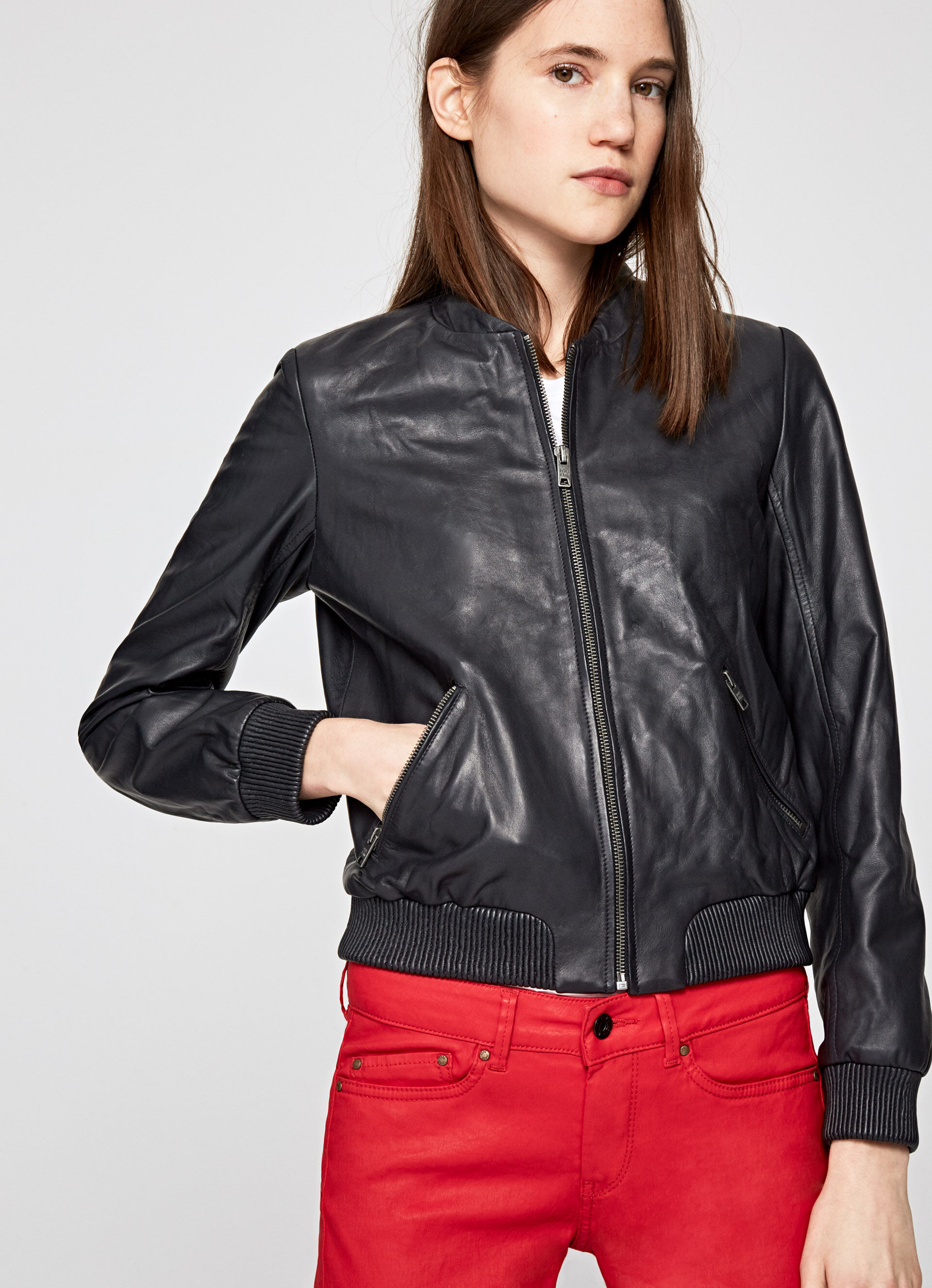vince leather bomber jacket