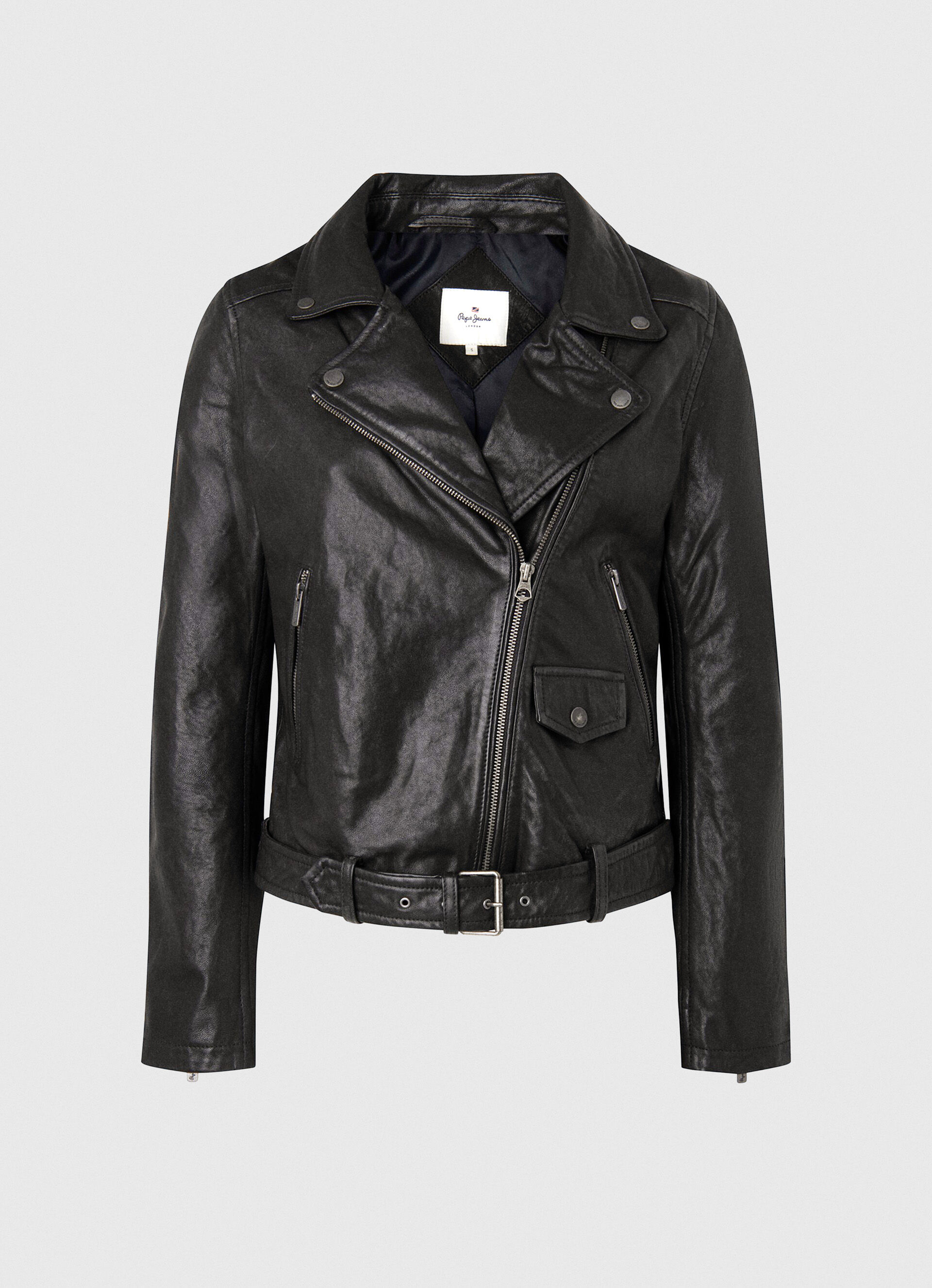 FIFY BIKER LEATHER JACKET | PepeJeans