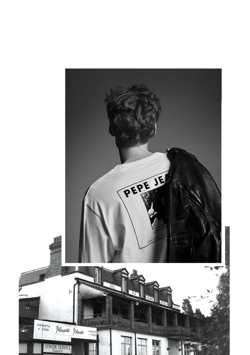 pepe jeans houndstooth knit with logo