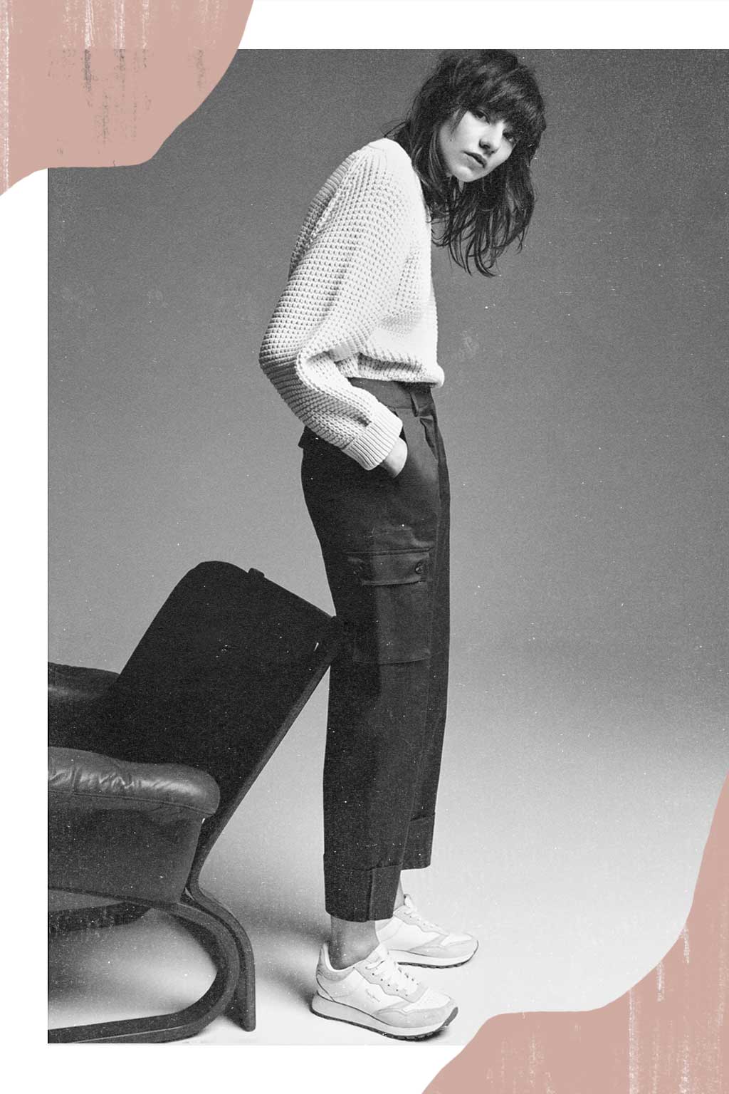 pepe jeans houndstooth knit with logo