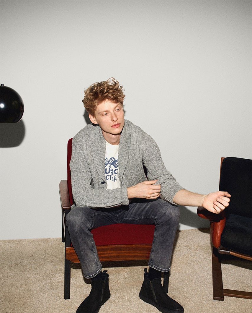 pepe jeans houndstooth knit with logo