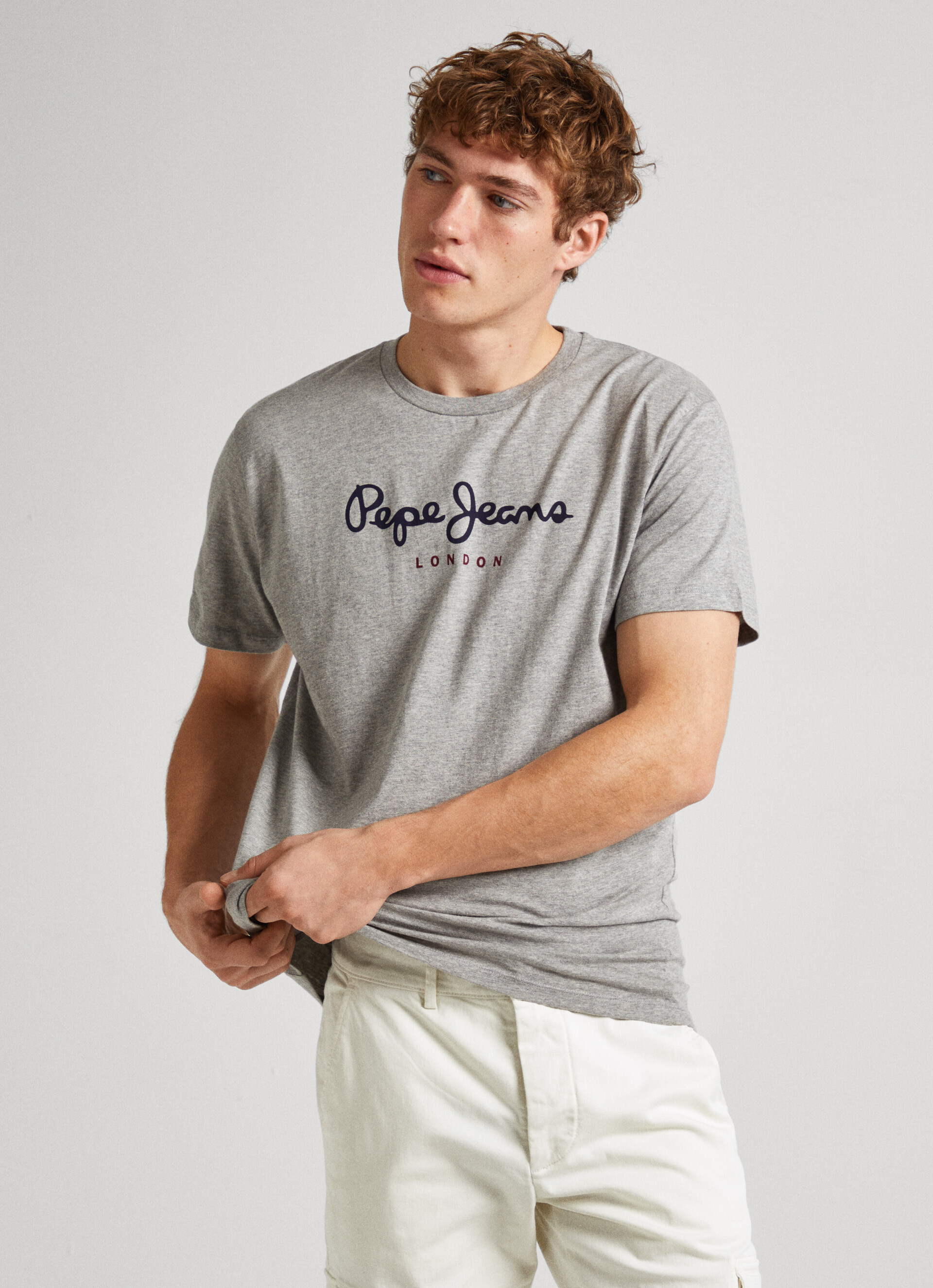 Cotton Jeans T-Shirt Logo Pepe | Printed