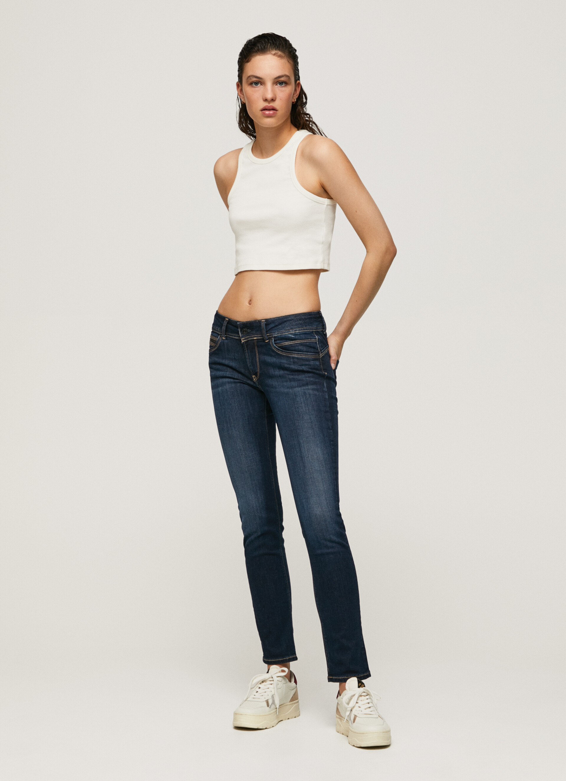 dignidad Parásito Flexible NEW BROOKE SLIM FIT MID WAIST JEANS | Pepe Jeans