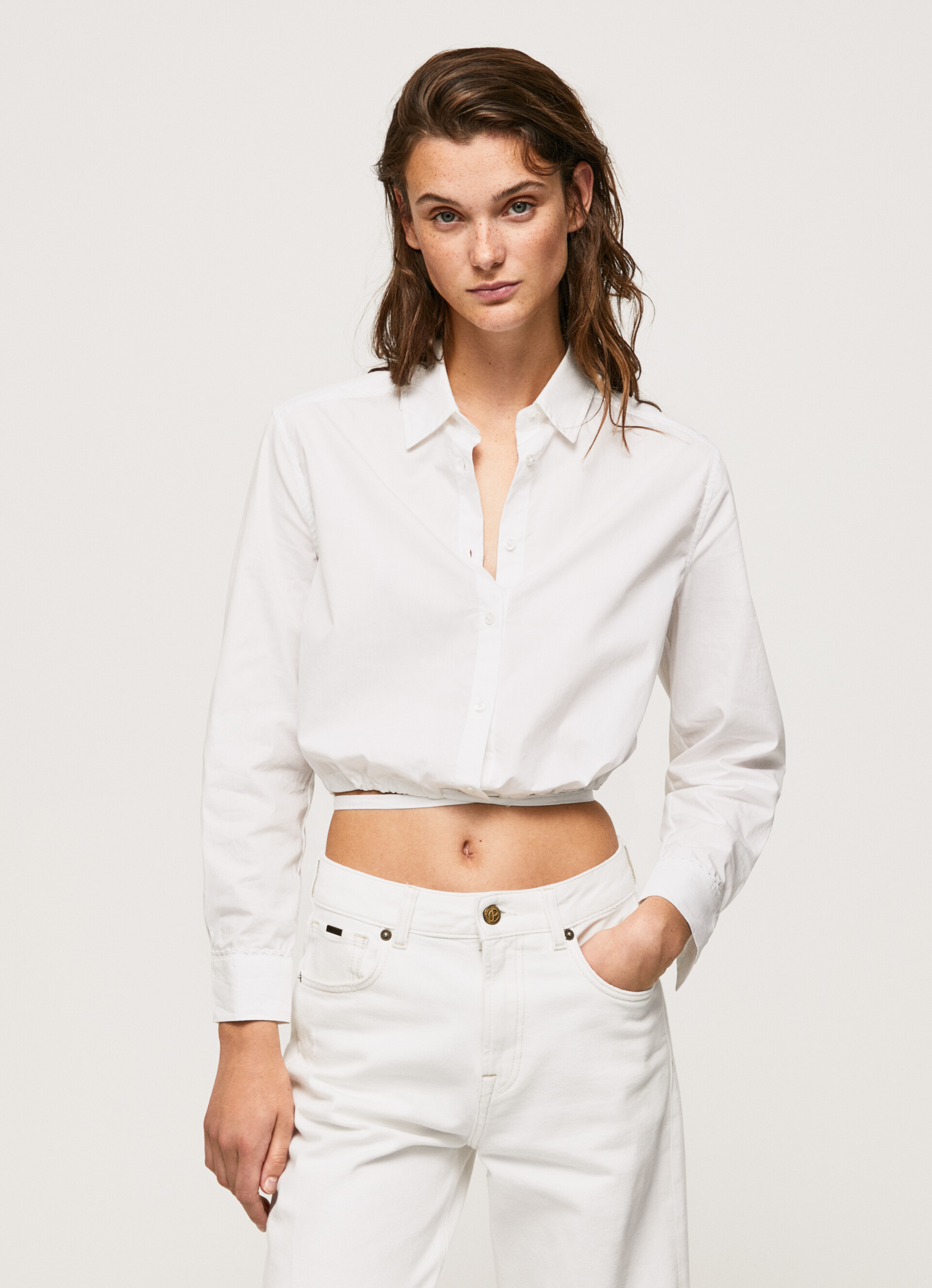 Camisa Popelín Fit Cropped | Pepe