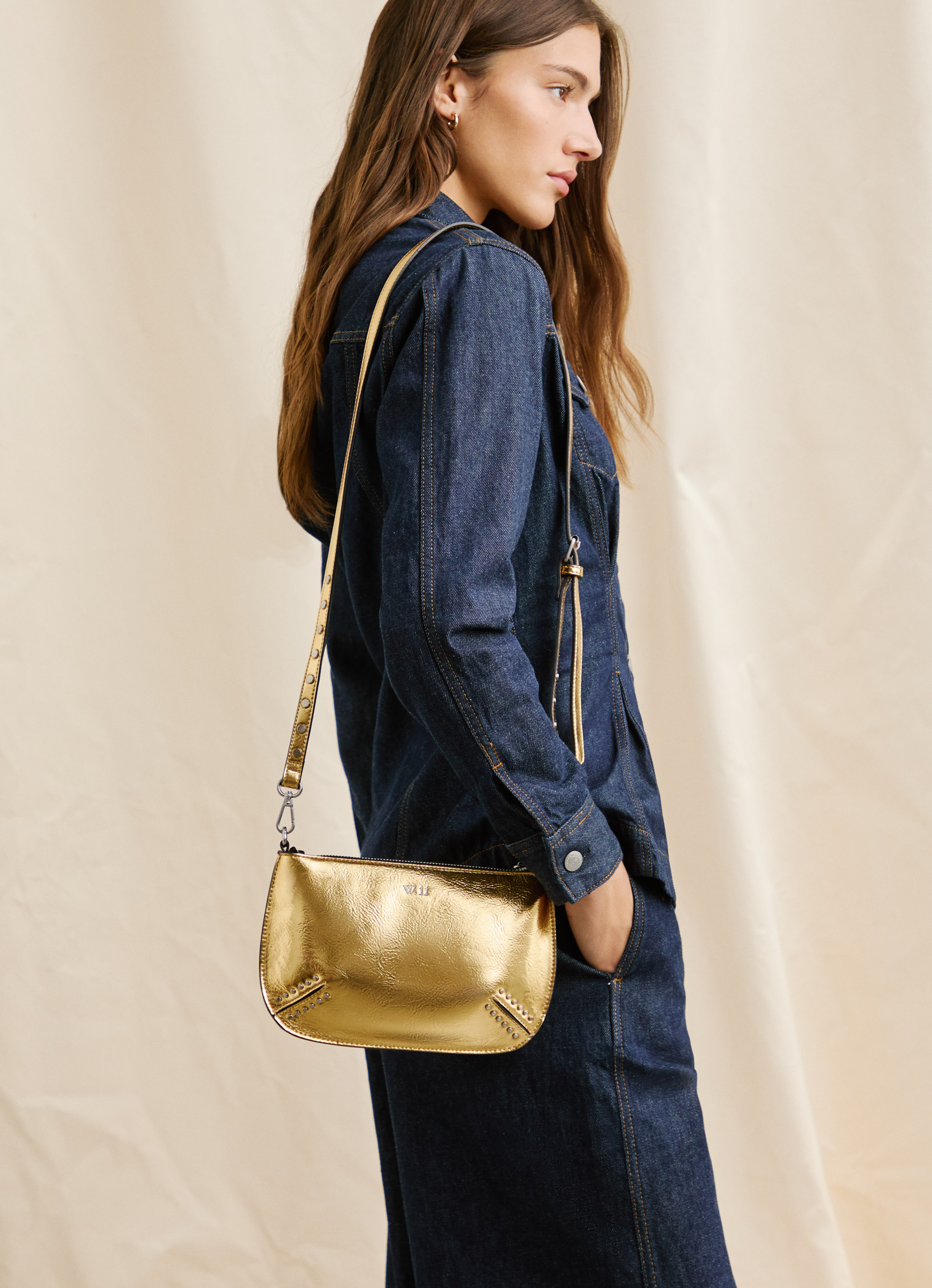 Leather Pepejeas LEATHER EFFECT SHOULDER BAG