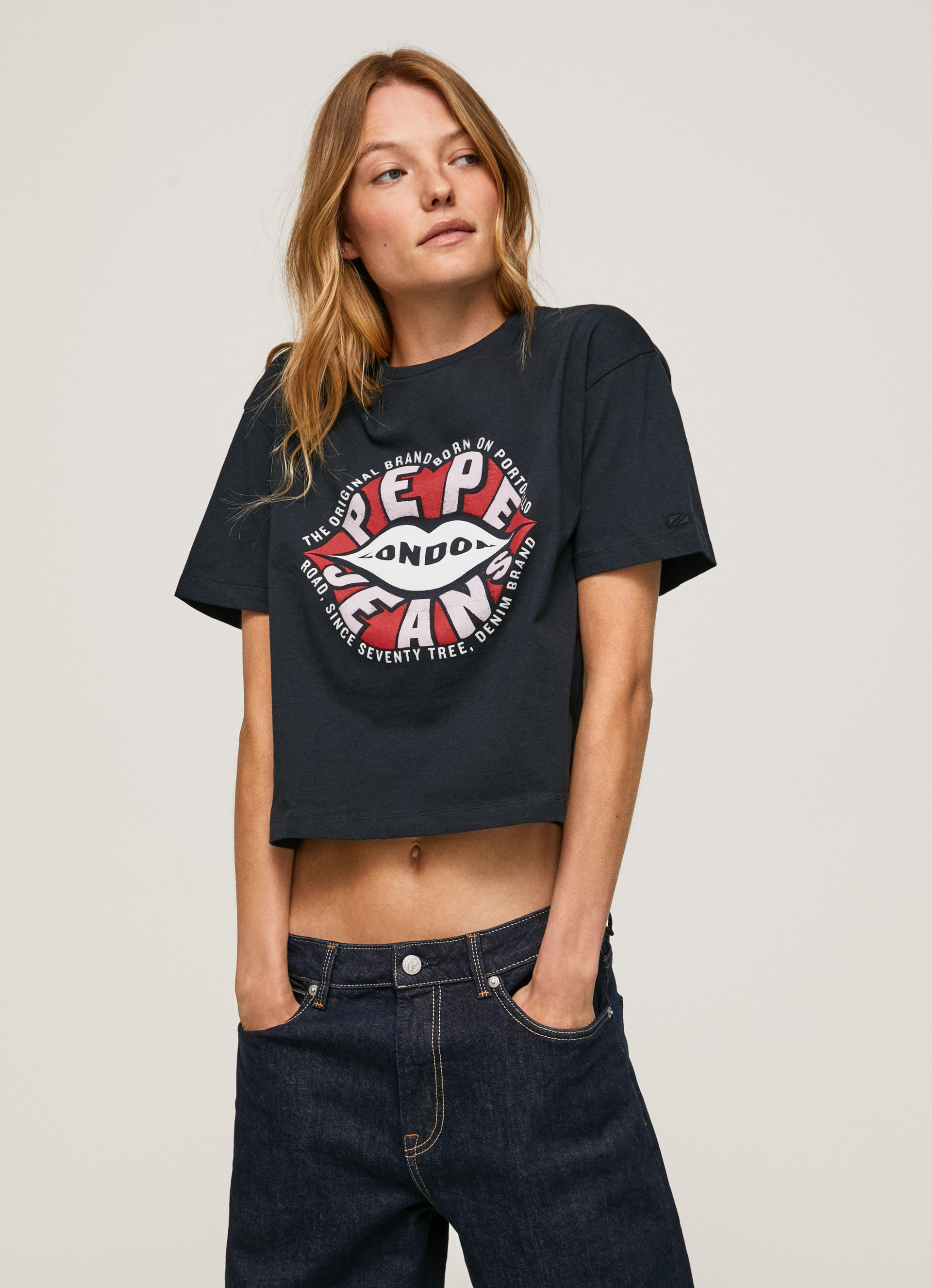 CAMISETA LABIOS FIT BOXY PEPE JEANS