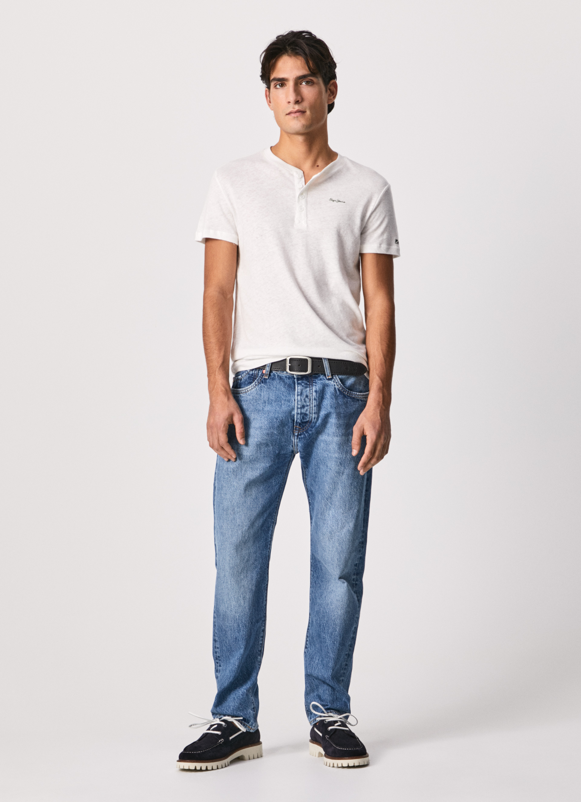 ALDEN GRANDAD COLLAR T-SHIRT | Pepe Jeans