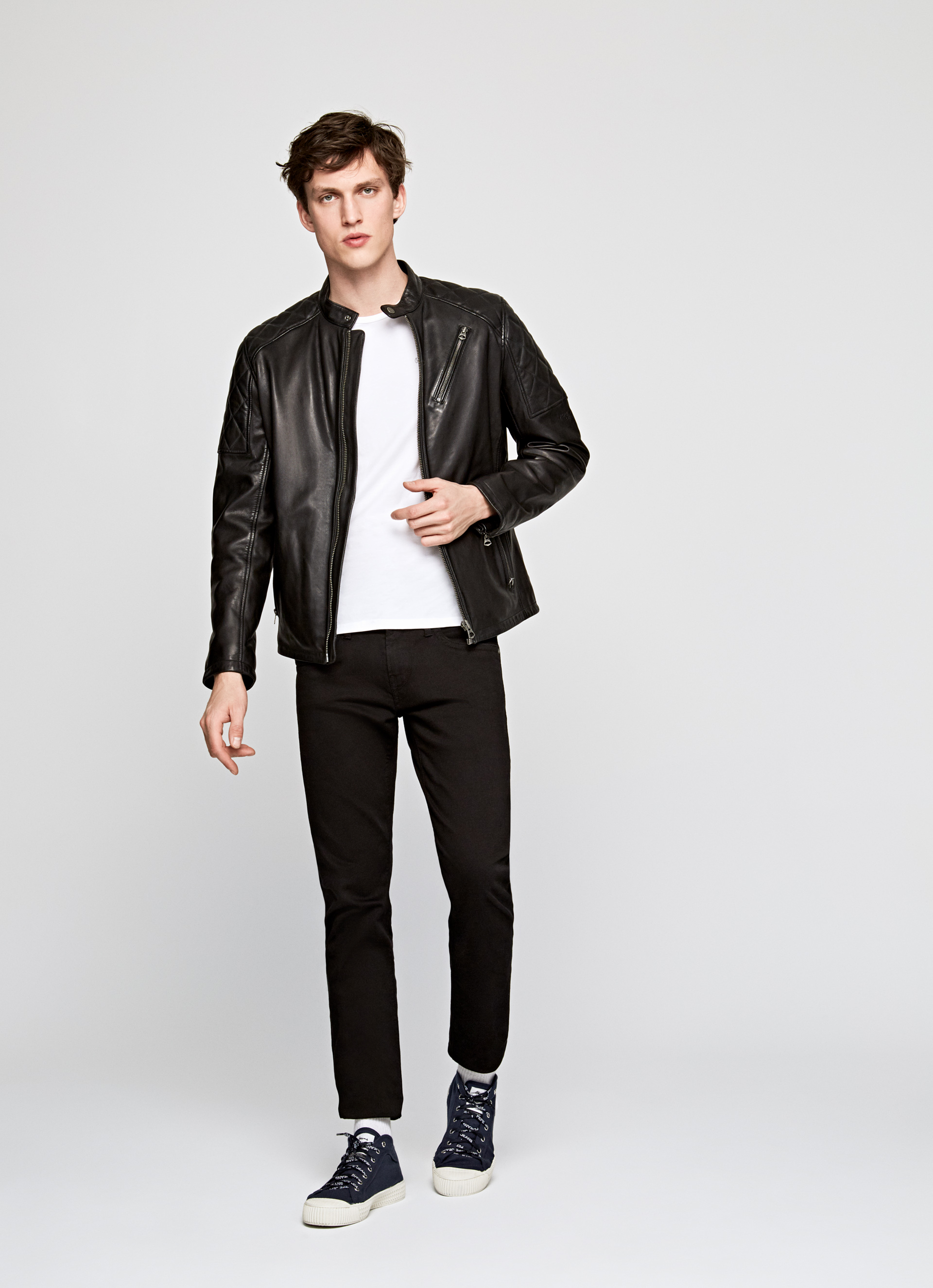 LEATHER BIKER JACKET | MEN