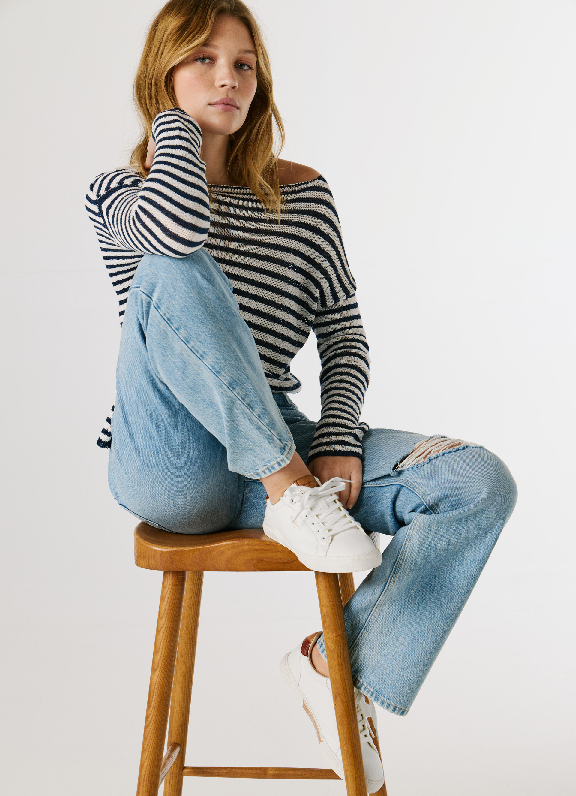 jeans con lacci
