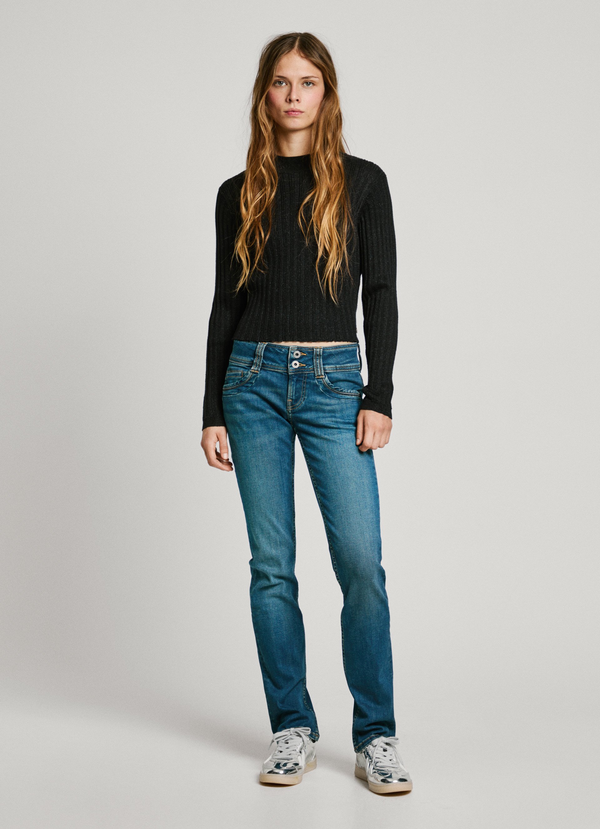 Jeans Slim Fit A Vita Media Iconic Gen Pepe Jeans